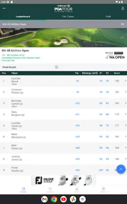 PGA Tour of Australasia android App screenshot 5